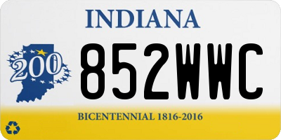 IN license plate 852WWC