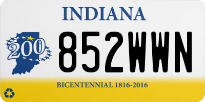 IN license plate 852WWN