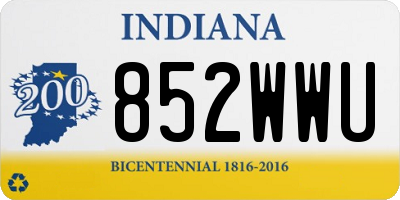 IN license plate 852WWU