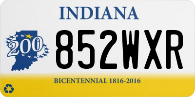 IN license plate 852WXR