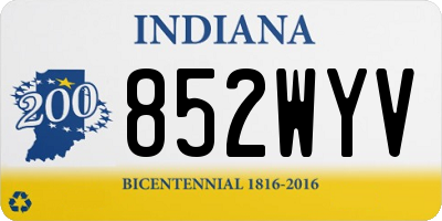 IN license plate 852WYV