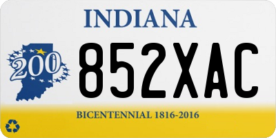 IN license plate 852XAC