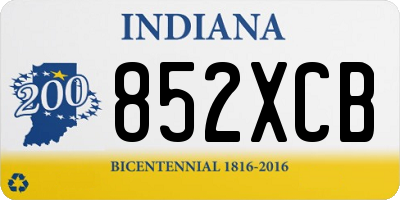 IN license plate 852XCB