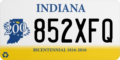 IN license plate 852XFQ