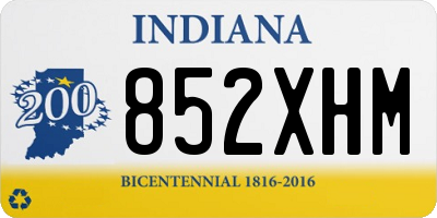 IN license plate 852XHM
