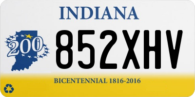IN license plate 852XHV
