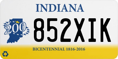 IN license plate 852XIK