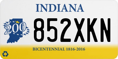 IN license plate 852XKN