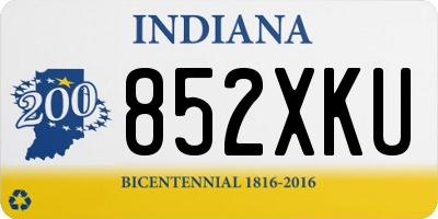 IN license plate 852XKU