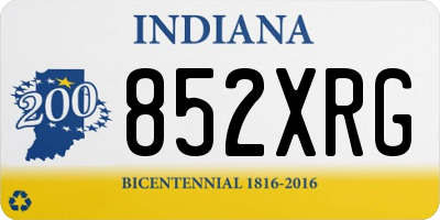 IN license plate 852XRG