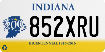 IN license plate 852XRU