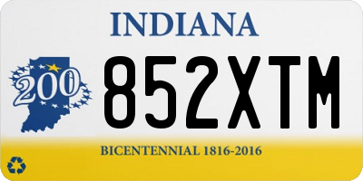 IN license plate 852XTM
