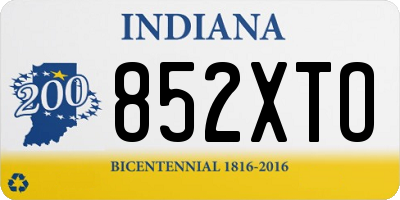 IN license plate 852XTO