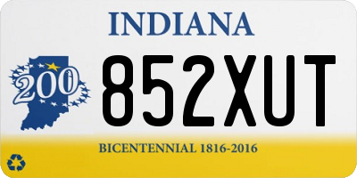 IN license plate 852XUT