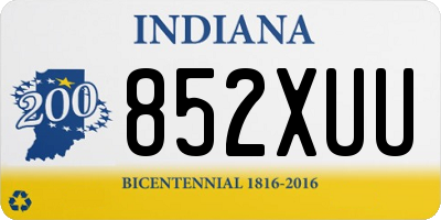 IN license plate 852XUU