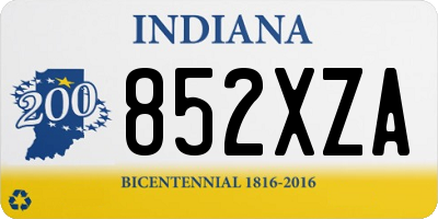 IN license plate 852XZA