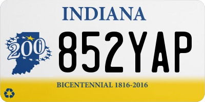 IN license plate 852YAP