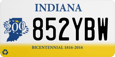 IN license plate 852YBW