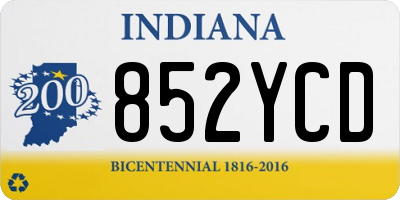 IN license plate 852YCD