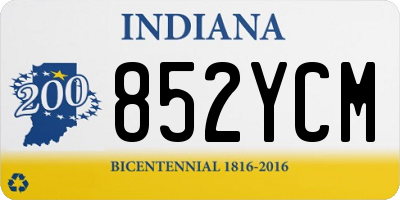 IN license plate 852YCM