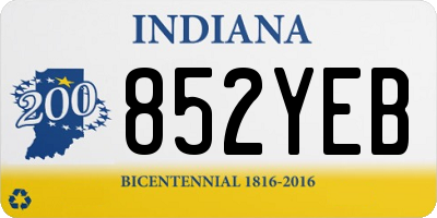 IN license plate 852YEB