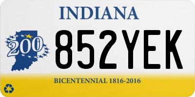 IN license plate 852YEK