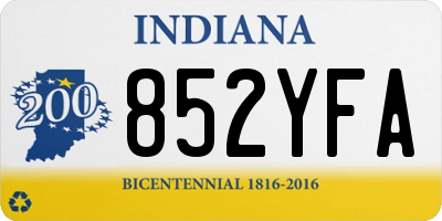 IN license plate 852YFA