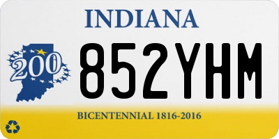 IN license plate 852YHM