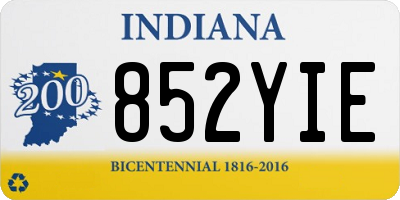 IN license plate 852YIE