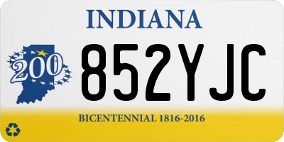 IN license plate 852YJC