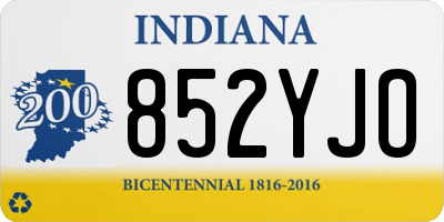 IN license plate 852YJO