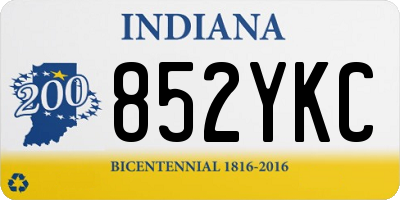 IN license plate 852YKC