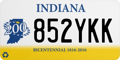 IN license plate 852YKK