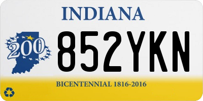 IN license plate 852YKN