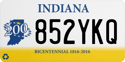 IN license plate 852YKQ