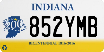IN license plate 852YMB
