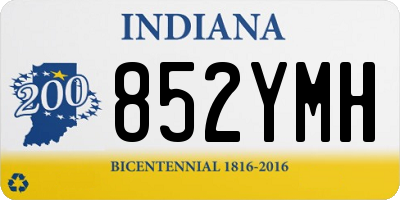 IN license plate 852YMH