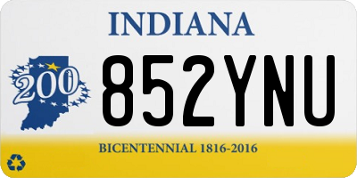 IN license plate 852YNU