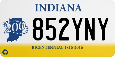 IN license plate 852YNY