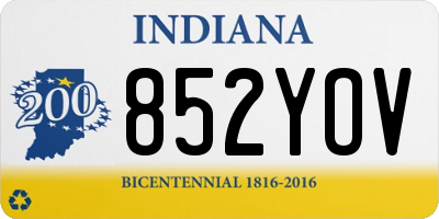 IN license plate 852YOV