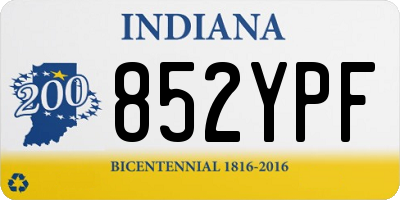 IN license plate 852YPF