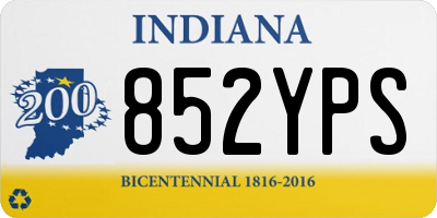IN license plate 852YPS