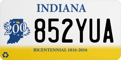 IN license plate 852YUA