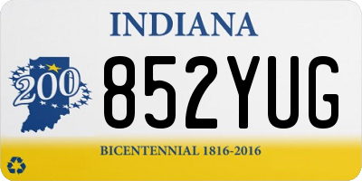 IN license plate 852YUG