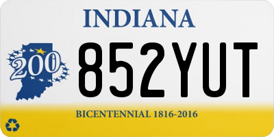 IN license plate 852YUT