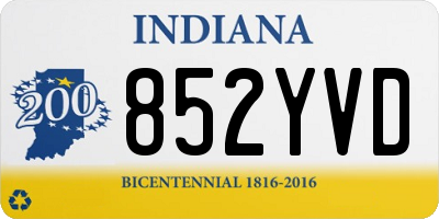 IN license plate 852YVD
