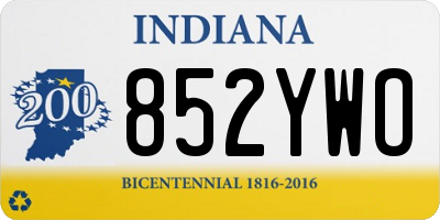 IN license plate 852YWO