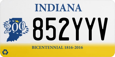 IN license plate 852YYV