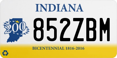 IN license plate 852ZBM