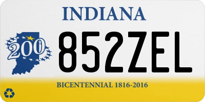 IN license plate 852ZEL